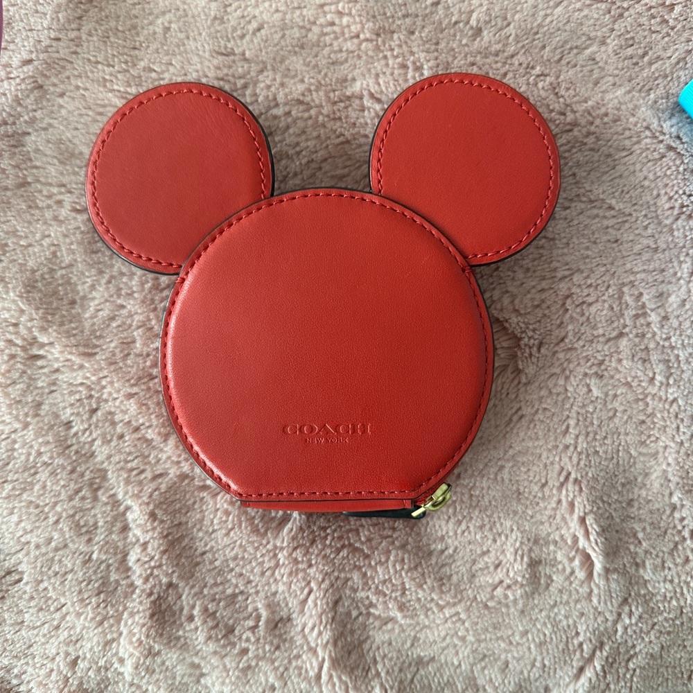 Coach Kids Red Mouse Ear Coin Bag